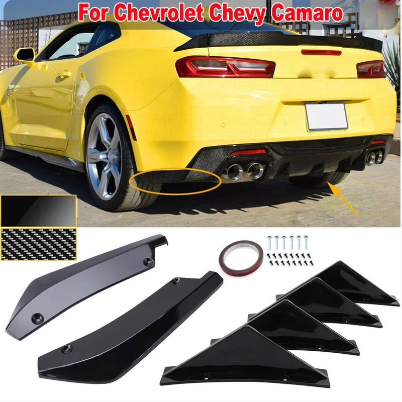 For Chevrolet Chevy Camaro 6PCS Universal 40cm Rear Bumper Spliter Cover + - £23.89 GBP+