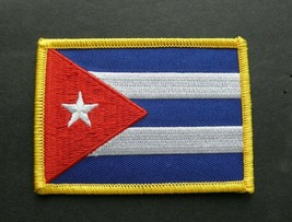 CUBA INTERNATIONAL COUNTRY FLAG EMBROIDERED PATCH 3.5 x 2.5 inches - £4.50 GBP
