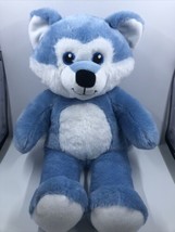 Build A Bear HTF Blue Pup Husky Wolf Plush Stuffed Animal Retired HTF - $79.15