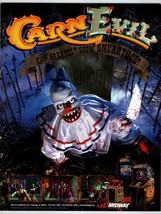 Carn Evil Arcade Game FLYER Original 1998 Video Game Art Killer Clowns Horror - £17.29 GBP