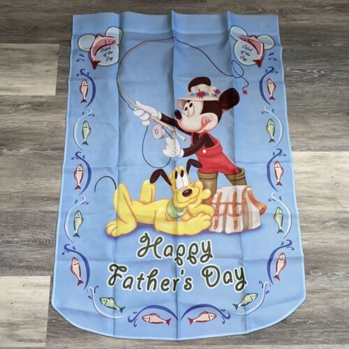 Hamilton Collection-Mickey & Friends Holiday Flag HAPPY FATHERS DAY DAD-28x40 - £28.78 GBP