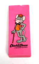 Chuck E Cheese Prize Toy Pink Jumbo Eraser Logo Showbiz Pizza Vintage  - $26.00