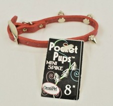 OmniPet Pocket Pups Mini Spike Pet Dog Collar (Red) - 8 inch Collar (New) - £6.79 GBP