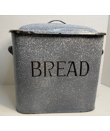 Porcelain Enamelware Farmhouse Country Kitchen Bread Box Bin - $1,486.65 MXN