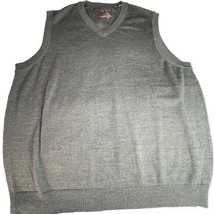 Orvis Mens Merino Wool Sweater Vest Olive Green Pullover V-Neck Golf Size L - £15.33 GBP