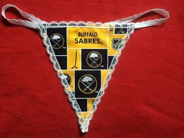 New Womens BUFFALO SABRES NHL Hockey Gstring Thong Lingerie Panties Unde... - $19.99