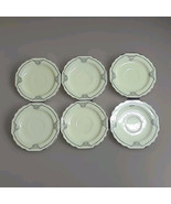 VTG W.S. George Lido Canarytone Platinum Rose  6&quot; Saucer Plates 485A  (L... - $25.32 CAD