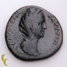 141 Anuncio Antiguo Roma Faustina Sr Esposa De Antonio AE Sestertuis - £109.16 GBP