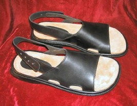 NIB Mens Donald Pliner Black Sandals Leather 12 M Italy - $84.99