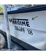 OEM Maritime Skiff 18 Vintage Boat Yacht Decals (Set Of 2) New Oracle Un... - $79.19