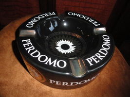 Perdomo Large Table Top Ceramic Black & Gold Ashtray NIB image 10