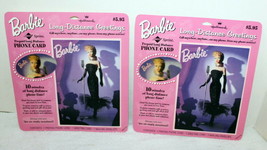 2 Barbie Long Distance Greetings Phone Cards ~ New ~ Unused ~ 1995 Hallmark - £7.85 GBP