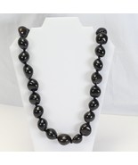 Genuine Hawaiian Kukui Nut Necklace Lei Black Jewelry Luau Hula 32&quot; 32 Nuts - $541.26 MXN