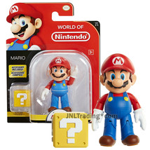 Year 2017 World of Nintendo Super Mario 4 Inch Figure MARIO with Question Block - £31.26 GBP
