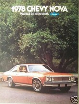 1978 Chevrolet Nova Brochure - $5.00