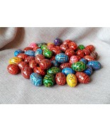 Set of 8 Small Easter Wooden eggs Pysanky Pysanka Handmade Gift Present ... - £7.06 GBP