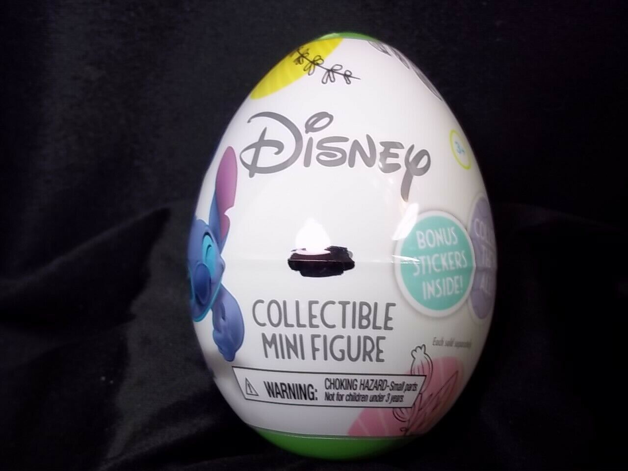 Plastic Egg with DIsney minifigure & bonus stickers sealed 2022 - $7.95