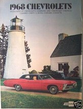 1968 Chevrolet Cars Full Line Brochure - Corvette, Camaro, Bel Air, Nova... - $10.00