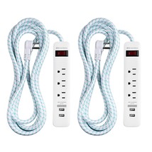 Cable Matters 2-Pack 3 Outlet Surge Protector Power Strip with USB, 12 ft long E - £34.25 GBP