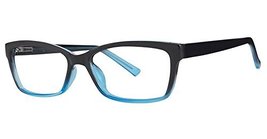 Mellow Women&#39;s Eyeglasses - Modern Collection Frames - Black/Blue Fade 52-17-145 - £46.66 GBP
