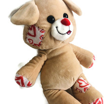 Kelly Toy 13&quot; Stuffed Animal Plush Puppy Dog Hearts Valentine&#39;s Patches - £6.69 GBP