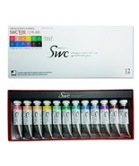 Shinhan SWC Watercolor Paint Tint Colors 12 Set 15ml Soft Pastel Korean Art - $63.92