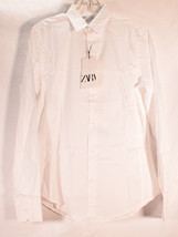 Zara Mens Superslim Fit Stretch Shirt White M - £19.49 GBP