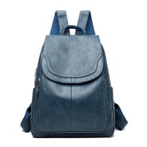 Women Large Capacity Backpack Purses High Quality Leather Female Vintage Bag Sch - £44.47 GBP