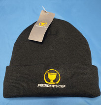 Presidents Cup 2022 Double Sided Black Reversible Fleece Beanie NEW W/TAGS - $29.70