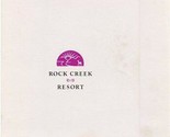  Rock Creek Resort Breakfast Lunch &amp; Dinner Menu Red Lodge Montana 1990&#39;s - £13.93 GBP