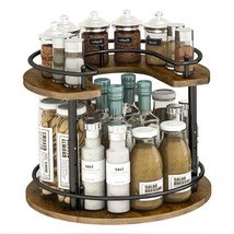 2 Tier Organizer,2-Tier Spinning Spice Rack With Stable Carousel Base &amp; 4 Height - £46.73 GBP