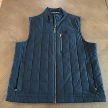 Orvis Quilted Puffer Men&#39;s Large Black Vest Classic Collection Full Zip ... - $29.19