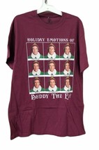 Hybrid Elf Holiday Emotions of Buddy The Elf Adult T-Shirt (Large) Maroon - £12.12 GBP