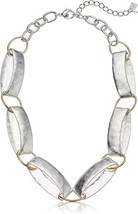 Robert Lee Morris Silver Tone Link Collar Strand Necklace NWT - £35.61 GBP