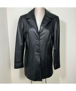 MAXIMA Wilsons Genuine Leather Jacket Mid Length 90s Y2K Size Large Black - $67.57