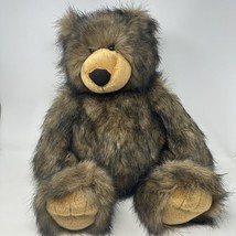 Aurora Plush Brown Bear Frosted Fur Sitting Stuffed Animal 20 Inch 21514... - $34.62
