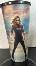 Captain Marvel Collector Cineplex Canada Soda Cup 8 1/2&quot; tall Bilingual - £14.49 GBP