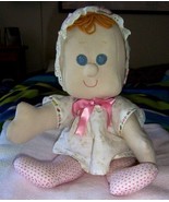 HANDCRAFTED cloth DOLL fabric stuffed toy handmade by Eloise from pattern - $25.00