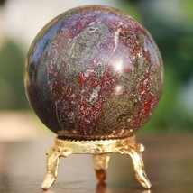 220g!-50mm Gorgeous Dragon Blood Sphere Ball with Stand - £46.76 GBP