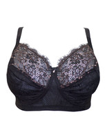 Ladies EX M&amp;S BLACK-GOLD All Over Lace Non-Padded Full Cup Bra Size 32 t... - $17.78