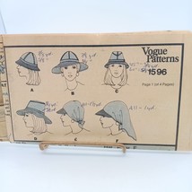 UNCUT Vintage Sewing PATTERN Vogue 1596, Ladies 1978 Hats - £22.01 GBP