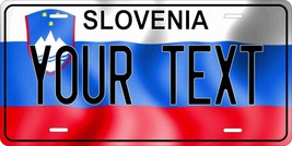 Slovenia Flag Wave License Plate Personalized Auto Bike Motorcycle Custo... - £8.60 GBP+