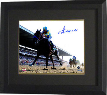 Primary image for Victor Espinoza signed 8x10 Photo Custom Framed 2015 Belmont Stakes Horse Racing