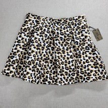 Forever 21 Womens Skirt Size 27 Black Tan Leopard Print Flared Pleated M... - $17.60