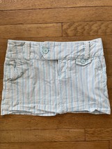 * Y2K American Eagle Mini Skirt Womens Size 4 Low Rise blue Striped - £19.37 GBP