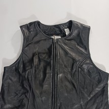 Valerie Stevens New Zealand Lambskin RN#13711 Women’s Black Leather Vest Size M image 10