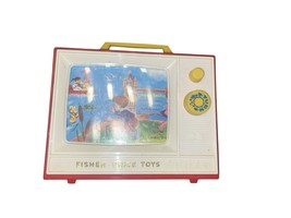 Vintage Fisher Price Giant screen music box TV. Two picture stories Works - $3.93