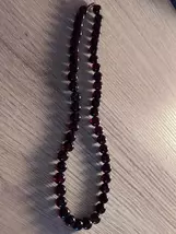 Garnet Beaded Necklace 10K Clasp 17 Inch 47 Grams Estate Vintage - $475.00