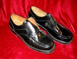 New Mens Lord &amp; Taylor Remington Black Leather Shoes 11 - $38.50