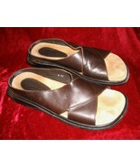 Mens Donald Pliner Brown Leather Sandals 12 M Italy - £63.94 GBP